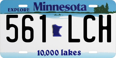 MN license plate 561LCH