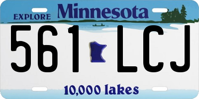 MN license plate 561LCJ