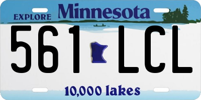MN license plate 561LCL