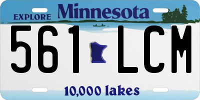 MN license plate 561LCM