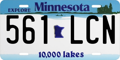 MN license plate 561LCN