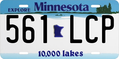 MN license plate 561LCP