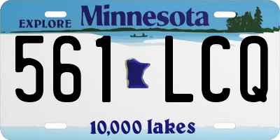 MN license plate 561LCQ
