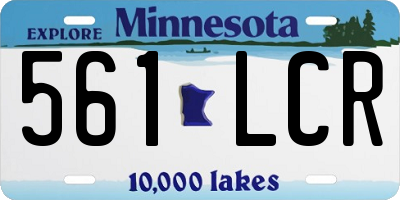 MN license plate 561LCR