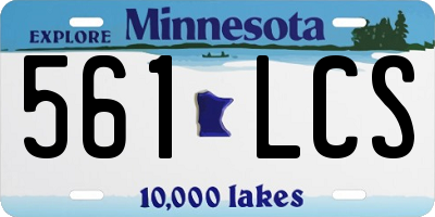 MN license plate 561LCS