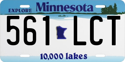 MN license plate 561LCT