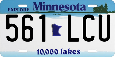 MN license plate 561LCU