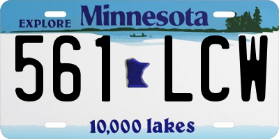 MN license plate 561LCW