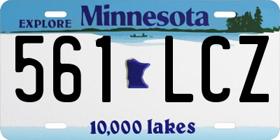 MN license plate 561LCZ