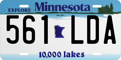 MN license plate 561LDA