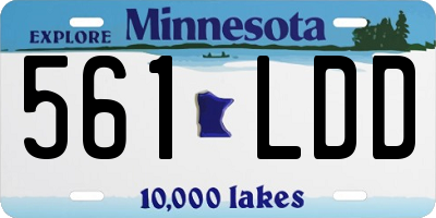 MN license plate 561LDD