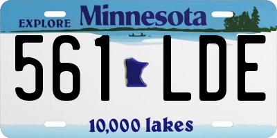 MN license plate 561LDE