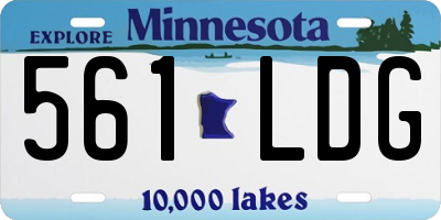 MN license plate 561LDG