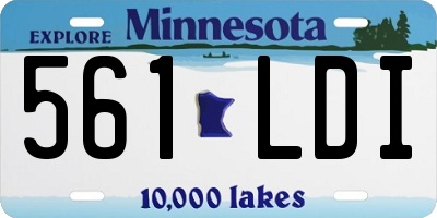 MN license plate 561LDI