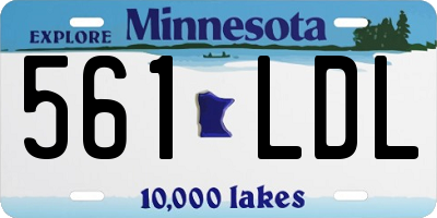 MN license plate 561LDL