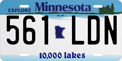 MN license plate 561LDN
