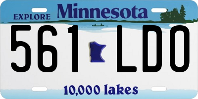 MN license plate 561LDO