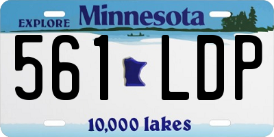 MN license plate 561LDP