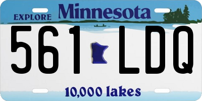 MN license plate 561LDQ