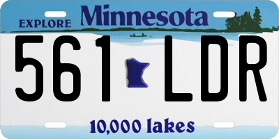 MN license plate 561LDR