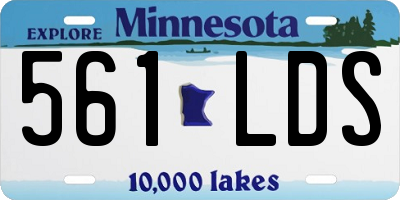 MN license plate 561LDS