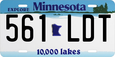 MN license plate 561LDT