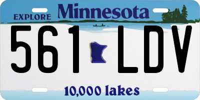 MN license plate 561LDV