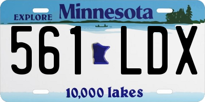 MN license plate 561LDX