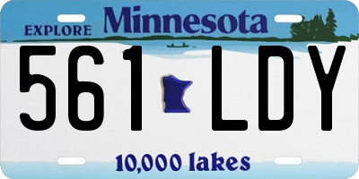 MN license plate 561LDY