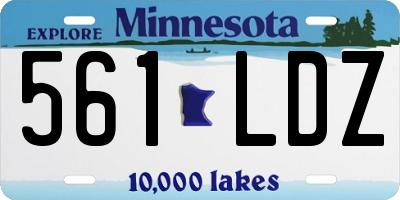 MN license plate 561LDZ