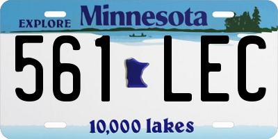 MN license plate 561LEC