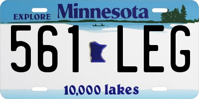 MN license plate 561LEG