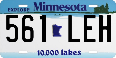 MN license plate 561LEH