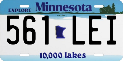 MN license plate 561LEI