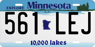 MN license plate 561LEJ