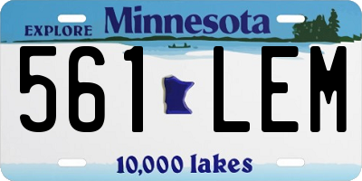 MN license plate 561LEM