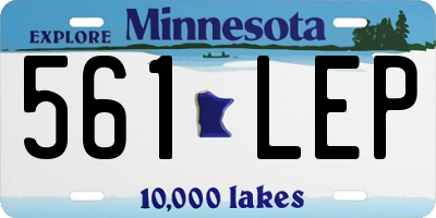 MN license plate 561LEP