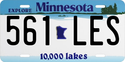 MN license plate 561LES