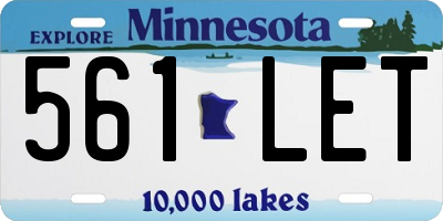 MN license plate 561LET