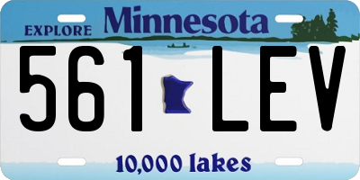 MN license plate 561LEV