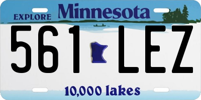 MN license plate 561LEZ