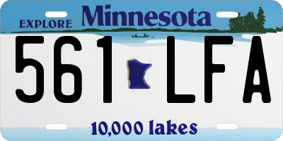MN license plate 561LFA