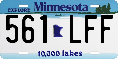 MN license plate 561LFF