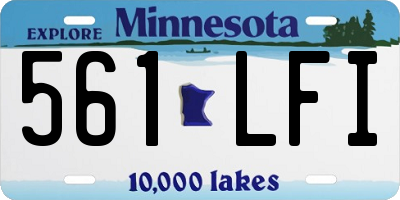 MN license plate 561LFI