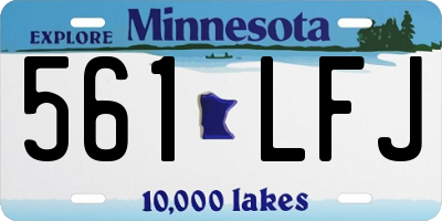 MN license plate 561LFJ