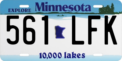 MN license plate 561LFK