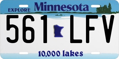 MN license plate 561LFV