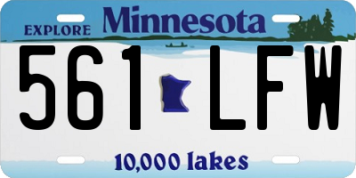 MN license plate 561LFW