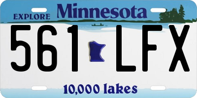 MN license plate 561LFX