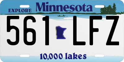 MN license plate 561LFZ